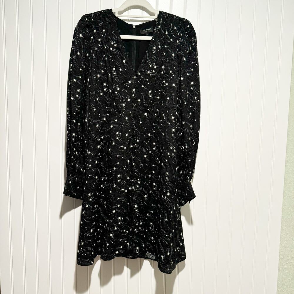 Ted Baker Gemmi Rouleau Celestial Star Print Dress Size 6 - Picture 2 of 8